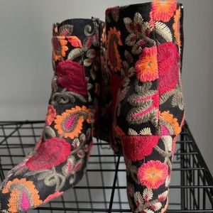 Embroidered Fall Booties